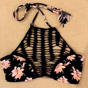 Acacia Swimwear S Top in Aloha print (RARE)